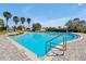 Community pool surrounded by lush landscaping with palm trees offers a relaxing retreat at 580 Seattle Slew Dr, Davenport, FL 33837