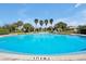Large community pool area is lined with mature trees under a clear, sunny sky at 580 Seattle Slew Dr, Davenport, FL 33837