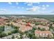 Aerial view showing the neighborhood, landscaping, and nearby amenities at 7671 Comrow St # 303, Kissimmee, FL 34747