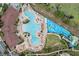 Stunning aerial view of the community pool and waterpark at 7671 Comrow St # 303, Kissimmee, FL 34747
