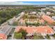 An aerial view of a residential neighborhood with mature landscaping and tile roofs at 1001 Via Santae Ln # 201, Celebration, FL 34747