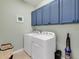 Well-equipped laundry room with modern washer, dryer, and ample cabinet space at 1036 Salamanca Pl, Davenport, FL 33837