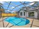 Screened-in pool area with bright blue water and concrete pool deck at 2488 Pine Chase Cir, St Cloud, FL 34769