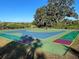 Outdoor basketball court with shuffleboard, surrounded by lush greenery on a sunny day at 280 Del Sol Ave, Davenport, FL 33837