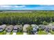 Aerial view of houses nestled amidst mature trees and expansive landscapes, showcasing a serene and tranquil residential area at 3048 Stillwater Dr, Kissimmee, FL 34743