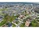 Aerial view of the neighborhood showcases the layout and various home styles at 3431 Perching Rd, St Cloud, FL 34772