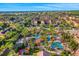 Aerial view of resort-style community featuring pools, lush greenery, and amenities for a luxurious lifestyle at 3939 Calabria Ave, Davenport, FL 33897