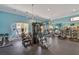 Well-equipped gym with modern exercise machines and ceiling fans for a comfortable workout at 4506 Alberto Cir, Kissimmee, FL 34746