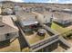 Aerial view of a fenced backyard featuring a patio and trampoline at 1368 Berry Ln, Davenport, FL 33837