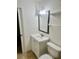 A bathroom featuring a vanity with sink, a toilet, a mirror, and a light fixture at 2464 Harbour Way, Winter Park, FL 32792