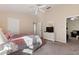 Bedroom with ensuite bathroom and a queen sized bed at 446 Reserve Dr, Davenport, FL 33896