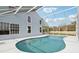 Swimming pool with a screened enclosure, perfect for enjoying a refreshing dip at 4919 Dunmore Ln, Kissimmee, FL 34746