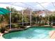 Screened pool and lanai area with lush landscaping create a private outdoor space at 7670 Milano Dr, Orlando, FL 32835