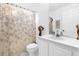 Clean bathroom showcasing neutral tones and a shower-tub combo at 816 Garden Glen Loop, Lake Mary, FL 32746