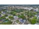 An aerial view of a residential neighborhood with a green locator pin indicating a specific property at 1545 Indiana Ave # B, Winter Park, FL 32789