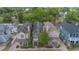Aerial view of the homes showing the layout of the community at 1545 Indiana Ave # B, Winter Park, FL 32789