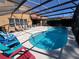 Relax and unwind in this inviting screened-in pool area, complete with comfortable lounge chairs and plenty of space at 375 Orange Cosmos Blvd, Davenport, FL 33837