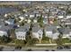 An aerial view of the neighborhood, showing a mix of homes, green spaces, and a nearby lake at 7973 Greengard St, Orlando, FL 32827