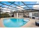 Beautiful screened pool and patio area with outdoor kitchen at 6301 Oak Shore Dr, St Cloud, FL 34771