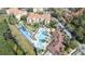 Aerial view of the resort-style community pool and water park, perfect for Gathering fun and relaxation at 7735 Teascone Blvd, Kissimmee, FL 34747