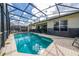 Sparkling pool enclosed by screen, with patio, seamlessly connecting indoor and outdoor living spaces in the backyard at 7735 Teascone Blvd, Kissimmee, FL 34747