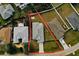 An aerial view of the house and property including the fenced in backyard at 881 Hudson Valley Dr, Kissimmee, FL 34759