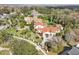 An aerial view of an estate home featuring manicured landscaping and a circular driveway at 1211 Aquila Loop, Kissimmee, FL 34747