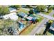 Aerial view of a residential area featuring neatly arranged houses and well-kept yards at 1422 Indiana Ave, St Cloud, FL 34769