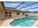 Relaxing screened-in pool area leads to the home with access from the sliding glass doors at 2408 Sweetwater Blvd, St Cloud, FL 34772