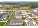 High-angle aerial view demonstrating proximity to suburban amenities and green spaces at 417 Tisone Ln, Davenport, FL 33837