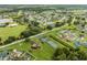 Aerial view of the community park featuring a playground, tennis court, and green spaces at 5113 Sage Way, Kissimmee, FL 34758