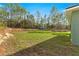 An expansive lush backyard bordered by towering trees at 6430 Sw 144Th Street Rd, Ocala, FL 34473