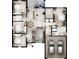 An overhead view of the home's floor plan, illustrating the layout of rooms and garage at 6430 Sw 144Th Street Rd, Ocala, FL 34473