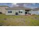 Backyard exterior of home showing covered patio and well maintained lawn at 1031 August Sky Dr, Deltona, FL 32738