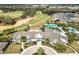 Breathtaking aerial view of a golf course community with a pool, clubhouse, and lush landscaping at 2108 Antilles Club Dr, Kissimmee, FL 34747