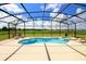 Refreshing screened-in pool with attached spa and ample patio space for outdoor relaxation at 2292 Crofton Ave, Davenport, FL 33837