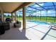 Inviting screened-in pool area with comfortable seating and views of the lush backyard at 2292 Crofton Ave, Davenport, FL 33837