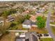 Panoramic aerial view of the property highlighting its setting within a residential neighborhood at 241 Cranbrook Dr, Kissimmee, FL 34758