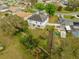 Aerial view showcasing the home's backyard, patio, and surrounding landscape at 241 Cranbrook Dr, Kissimmee, FL 34758