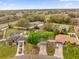 Aerial view of a neighborhood featuring well-maintained homes and mature trees at 241 Cranbrook Dr, Kissimmee, FL 34758