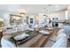 Bright dining area featuring a wood table set for entertaining, opening to living room and kitchen at 281 Piave St, Haines City, FL 33844