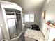 Bathroom featuring large soaking tub, glass shower, and white countertop vanity at 3285 Majestic Oak Dr, St Cloud, FL 34771