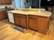 Kitchen sink and island offer ample counter space and cabinets for a functional cooking area at 3285 Majestic Oak Dr, St Cloud, FL 34771