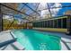 Inviting screened-in pool area with clear water and a covered seating space at 4318 Oak Ct, St Cloud, FL 34769