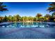 Resort-style pool surrounded by lush landscaping and palm trees for a tropical oasis at 484 Villa Park Rd, Kissimmee, FL 34759