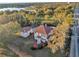 An aerial view showcases this stately home and grounds at 802 S 10Th St, Haines City, FL 33844