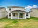 Exterior of the home showcasing a covered back porch and a spacious backyard at 15147 Driftwood Bend St, Winter Garden, FL 34787