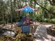 Community playground featuring a shaded play structure with slides and climbing features at 15147 Driftwood Bend St, Winter Garden, FL 34787