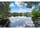 Scenic view of a pond with ducks, reflecting clouds, and surrounding trees at 2416 Swailes Dr # 8, Orlando, FL 32837