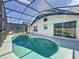 Enjoy the screened-in pool area, perfect for outdoor relaxation and entertaining guests at 2993 Kokomo Loop, Haines City, FL 33844